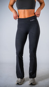 Solid Flare Tights Black